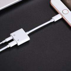 Joyroom Lightning Adapter Hovedtelefon Splitter - Lightning / mini-jack 3.5mm - 1 - reFix.dk