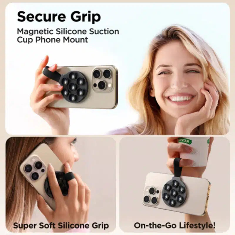 Joyroom Mini Magnetisk Mobilholder med Sugekop - 4 - reFix.dk