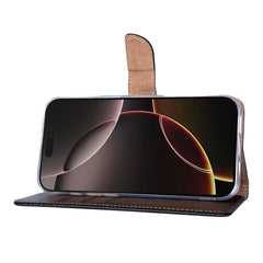 Læder flip cover til iPhone 17 Air - Sort - 3 - reFix.dk