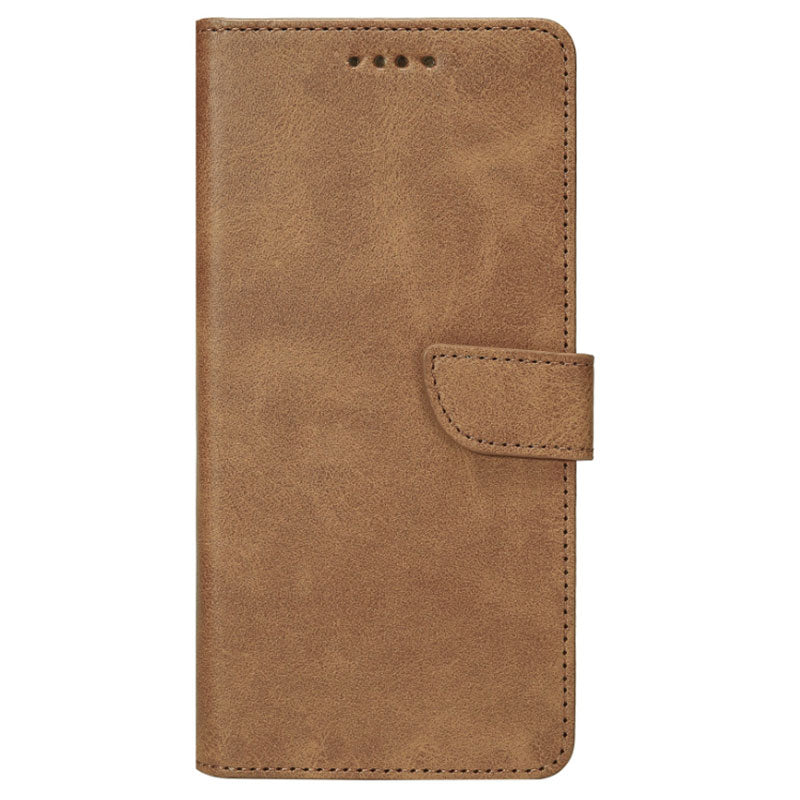 Læder Flip cover til iPhone 17 Pro Max - Tan - reFix.dk