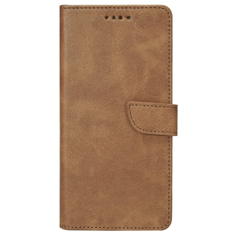 Læder flip cover til iPhone 17 Pro - Tan - reFix.dk