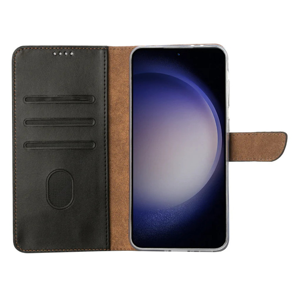 Rixus Læder flip cover til Samsung A36 - Sort - 2 - reFix.dk