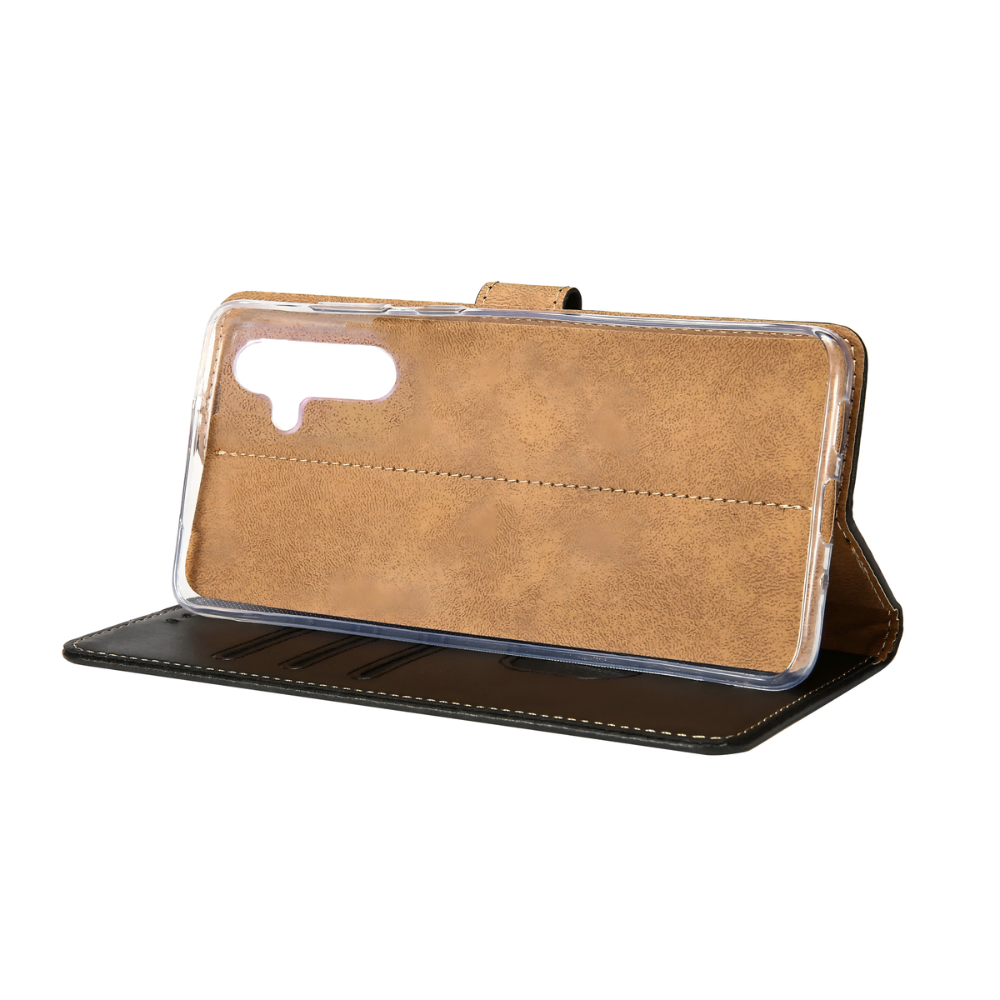 læder flip cover til Samsung S25 FE - 3 - reFix.dk
