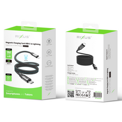 Magnetisk USB-C til Lightning Opladningskabel (30W) - Sort - Pakkens indhold - reFix.dk