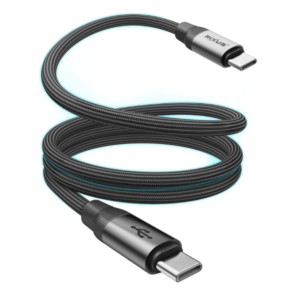 Magnetisk USB-C til USB-C Opladningskabel (60W) - Sort - reFix.dk 
