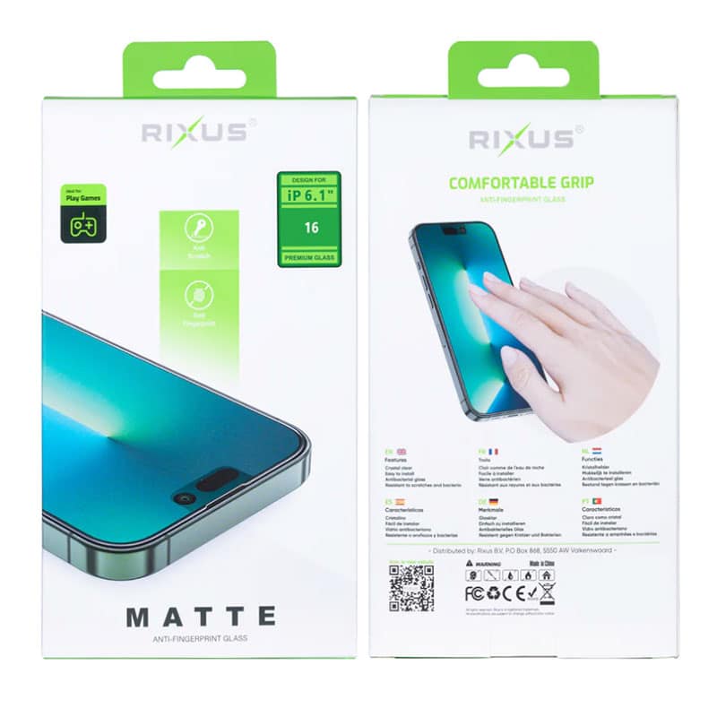 Matte full cover skærmbeskyttelse til iPhone 16