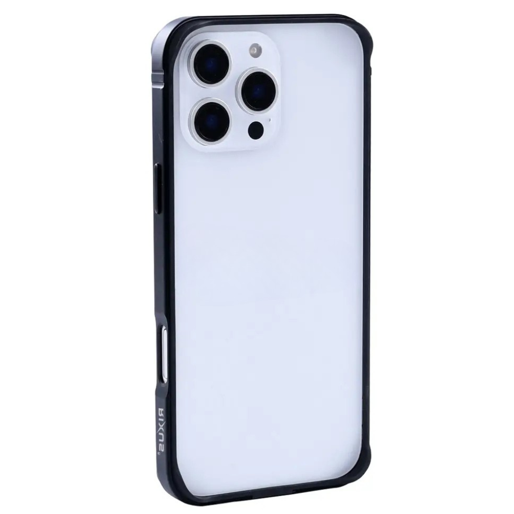 Metal Bumper Cover til iPhone 16 Pro - Black Titanium - reFix.dk