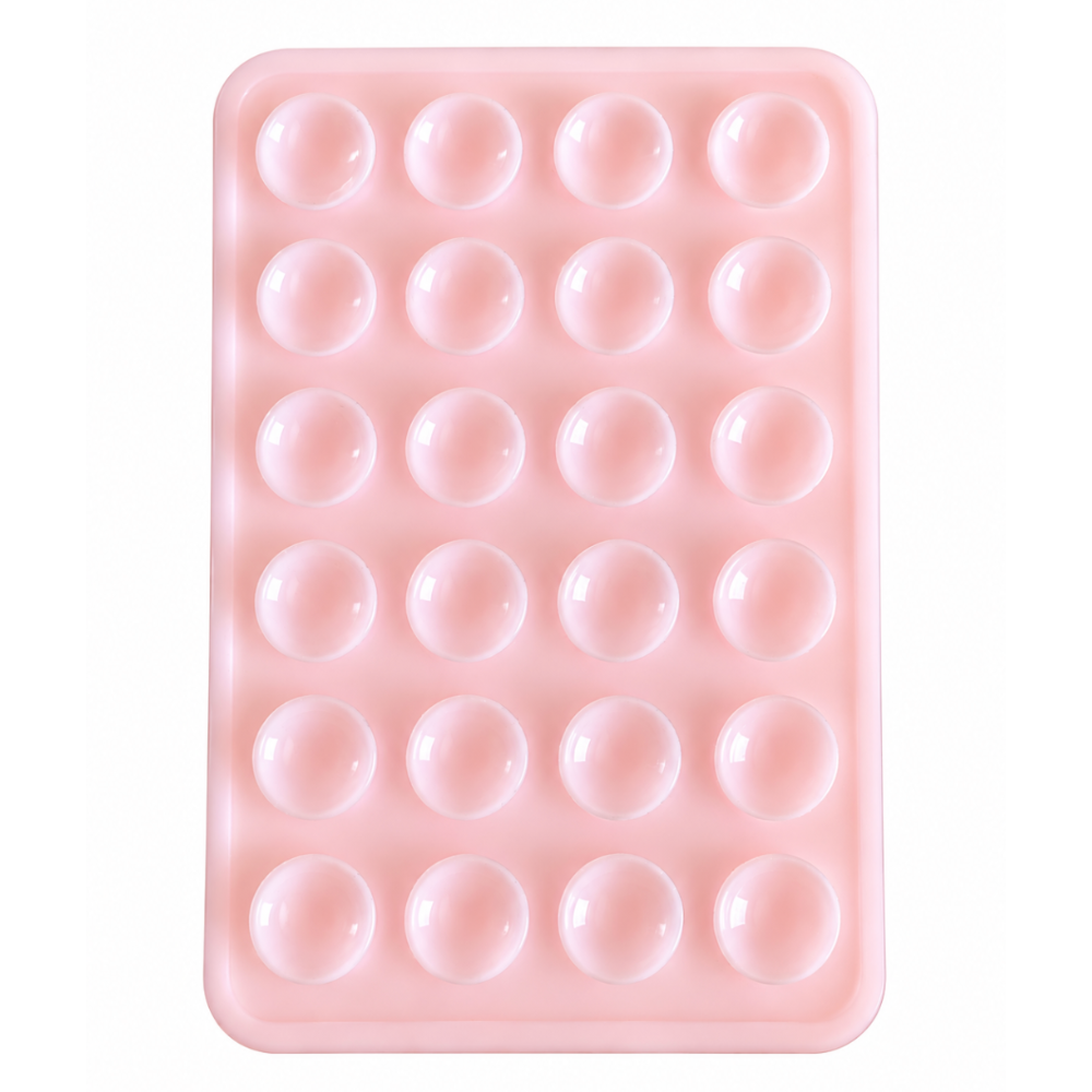 Mobilholder Med Dobbeltsidet Silikone Sugekop (Small) - Pink-sand - reFix.dk