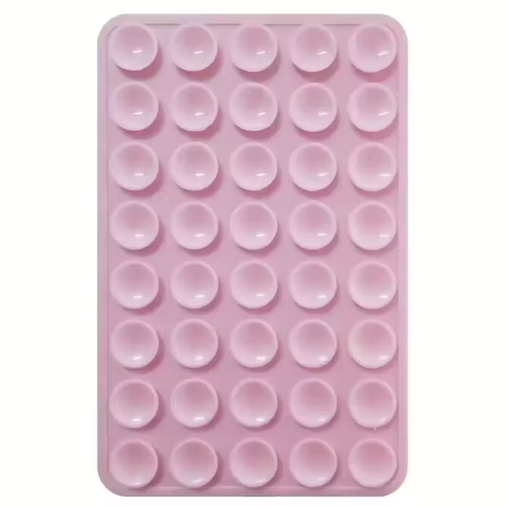 Mobilholder Med Dobbeltsidet Silikone Sugekop (Large) - Lyserød - reFix.dk