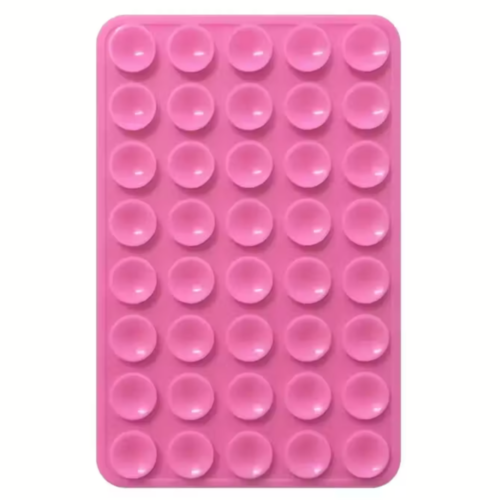 Mobilholder Med Dobbeltsidet Silikone Sugekop (Large) - Pink - reFix.dk
