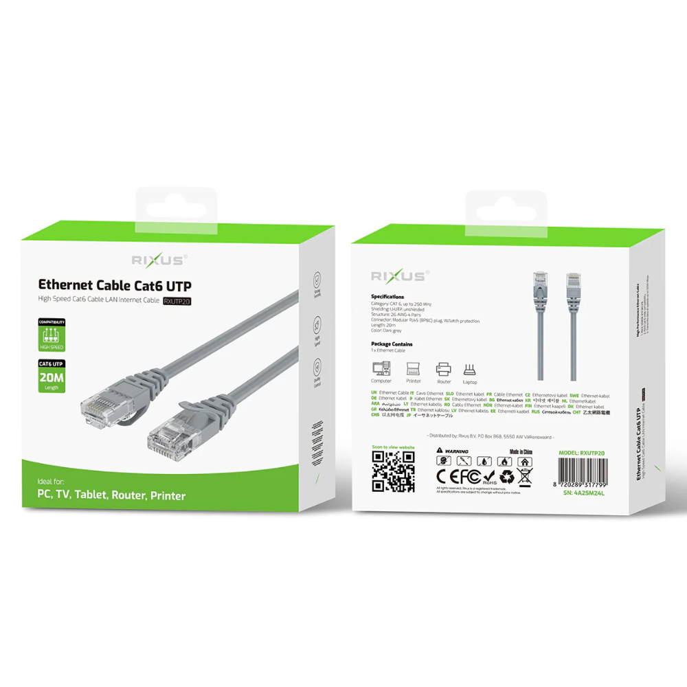 Netværkskabel U-UTP CAT 6 - Pakkens indhold - reFix.dk