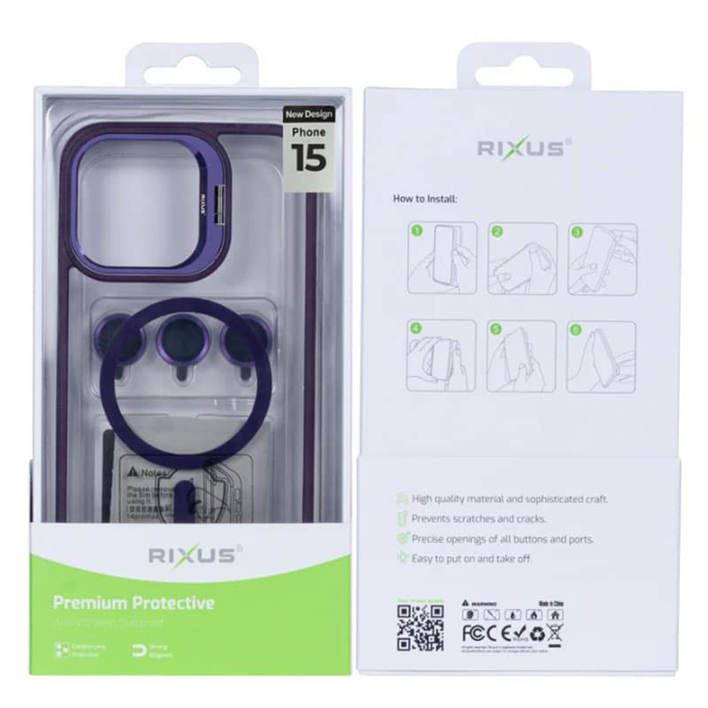 Premium Clear Case med MagSafe til iPhone 15 (+kamera beskyttelsesglas)