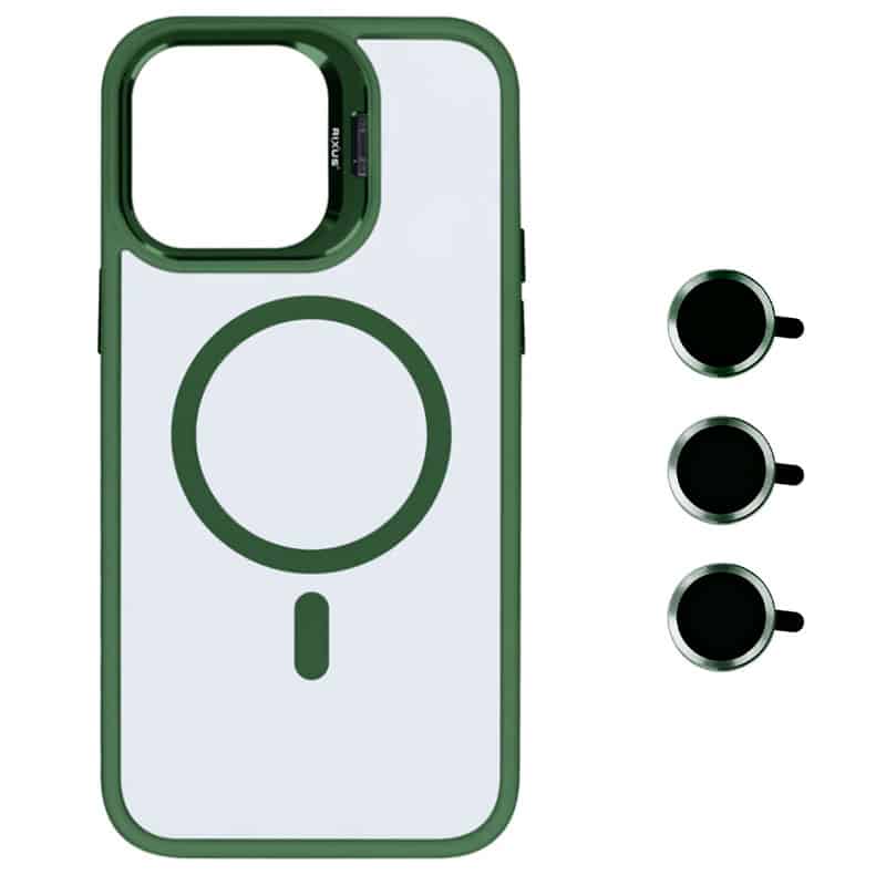 Premium Clear Case med MagSafe til iPhone 16 Pro Max - Mørkegrøn - reFix.dk