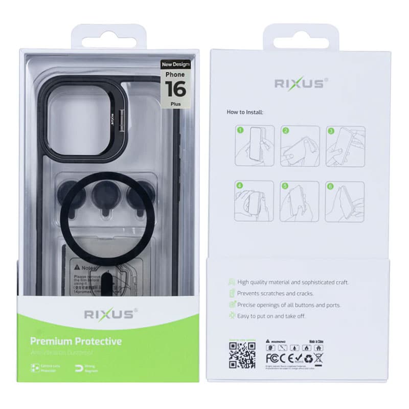 Premium Clear Case med MagSafe til iPhone 16 Plus - Pakkens indhold - reFix.dk