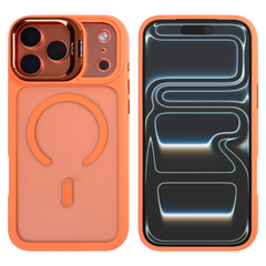 Premium Clear Case med MagSafe til iPhone 17 Pro Max (+kamera beskyttelsesglas) - Orange - 1 - reFix.dk