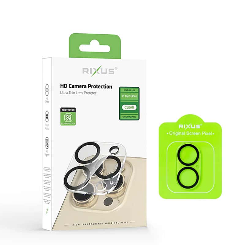 Premium kamera linse beskyttelsesglas til iPhone 16, iPhone 16 Plus - 2 - reFix.dk