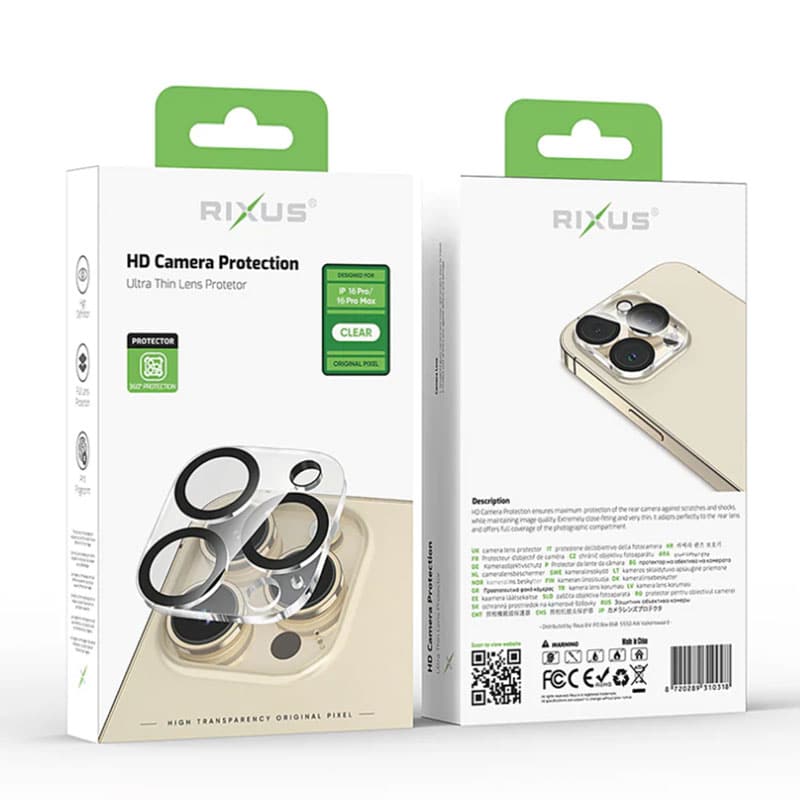 Premium kamera linse beskyttelsesglas til iPhone 16 Pro, iPhone 16 Pro Max - Pakkens indhold - reFix.dk