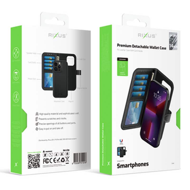 Premium magnetisk flip cover til iPhone 14 Plus - Pakkens indhold 1 - reFix.dk