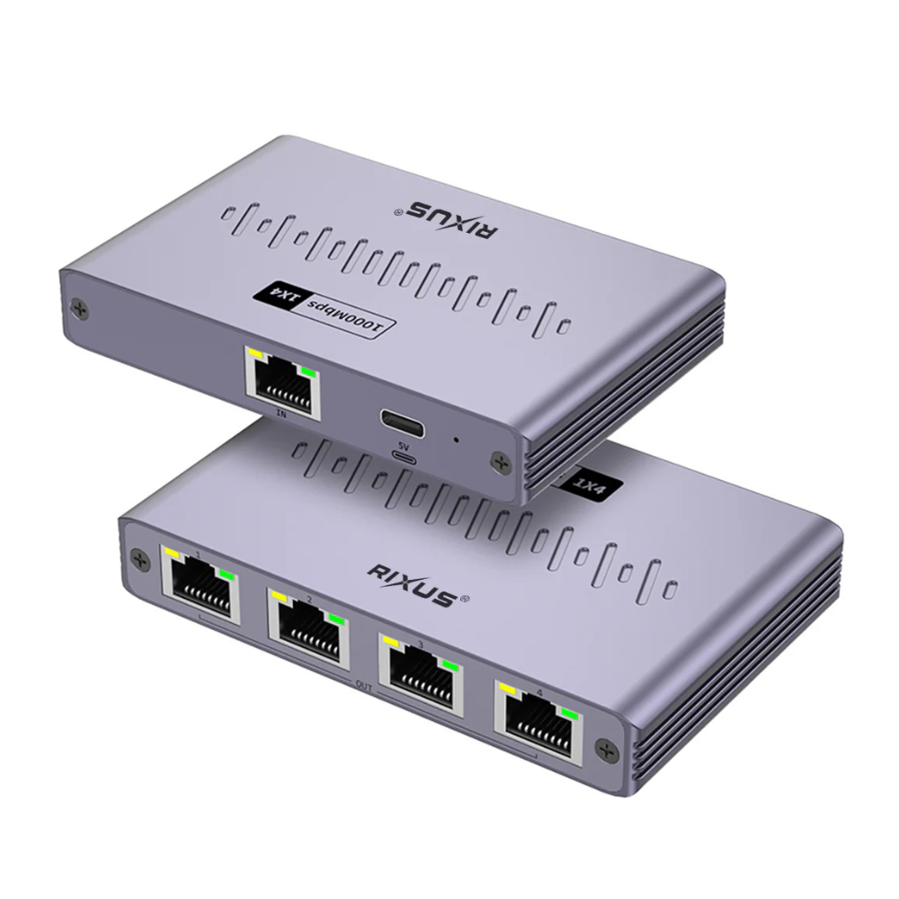 Rixus 5-Ports Ethernet Switch Adapter (1000Mbps) - reFix.dk