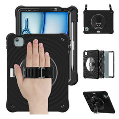 Rixus Anti Shock 360 Graders Cover m. Kickstand til iPad 11 (2025) / 10.9 (2022) - Sort - 1 - reFix.dk