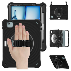 Rixus Anti Shock 360 Graders Cover m. Kickstand til iPad Air 13 (2025 /  2024) | Pro 12.9 (2022 / 2021 / 2020 / 2018) - Sort - 2 - reFix.dk