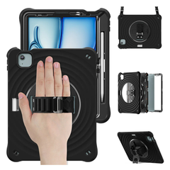 Rixus Anti Shock 360 Graders Cover m. Kickstand til iPad Pro 13 (2025 / 2024) - Sort - 2 - reFix.dk