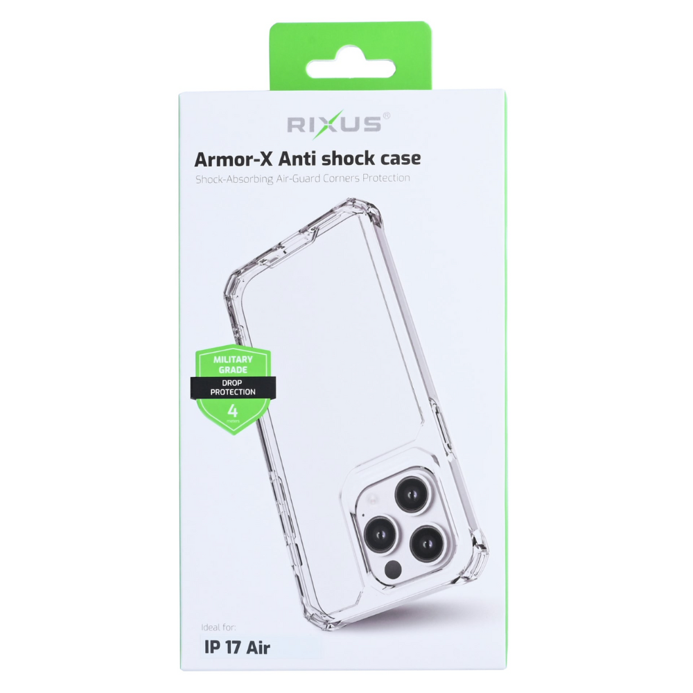 Rixus Armor-X Anti cover til iPhone 17 Air - Pakkens indhold - reFix.dk
