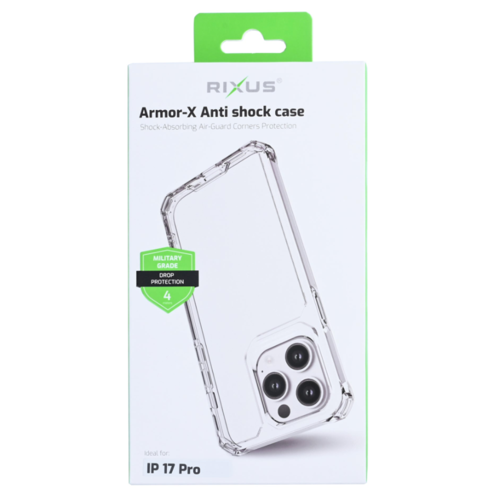 Rixus Armor-X Anti cover til iPhone 17 Pro - Pakkens indhold - reFix.dk