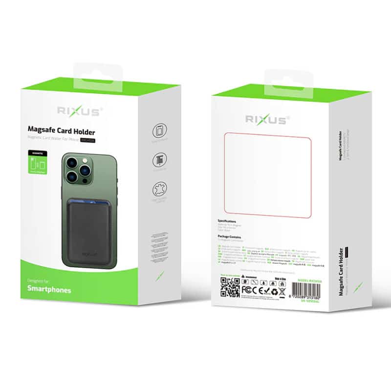 Rixus kortholder med magsafe til iPhone - Pakkens indhold