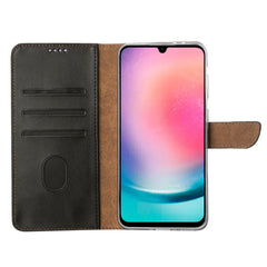  Rixus Læder flip cover til Samsung A26, A17 - Sort - 2 - reFix.dk