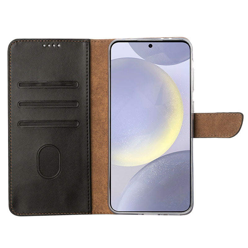Rixus Læder flip cover til Samsung S25 - Sort 2 - reFix.dk