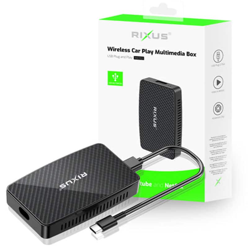 Rixus Trådløs Adapter til CarPlay - Pakkens indhold - reFix.dk