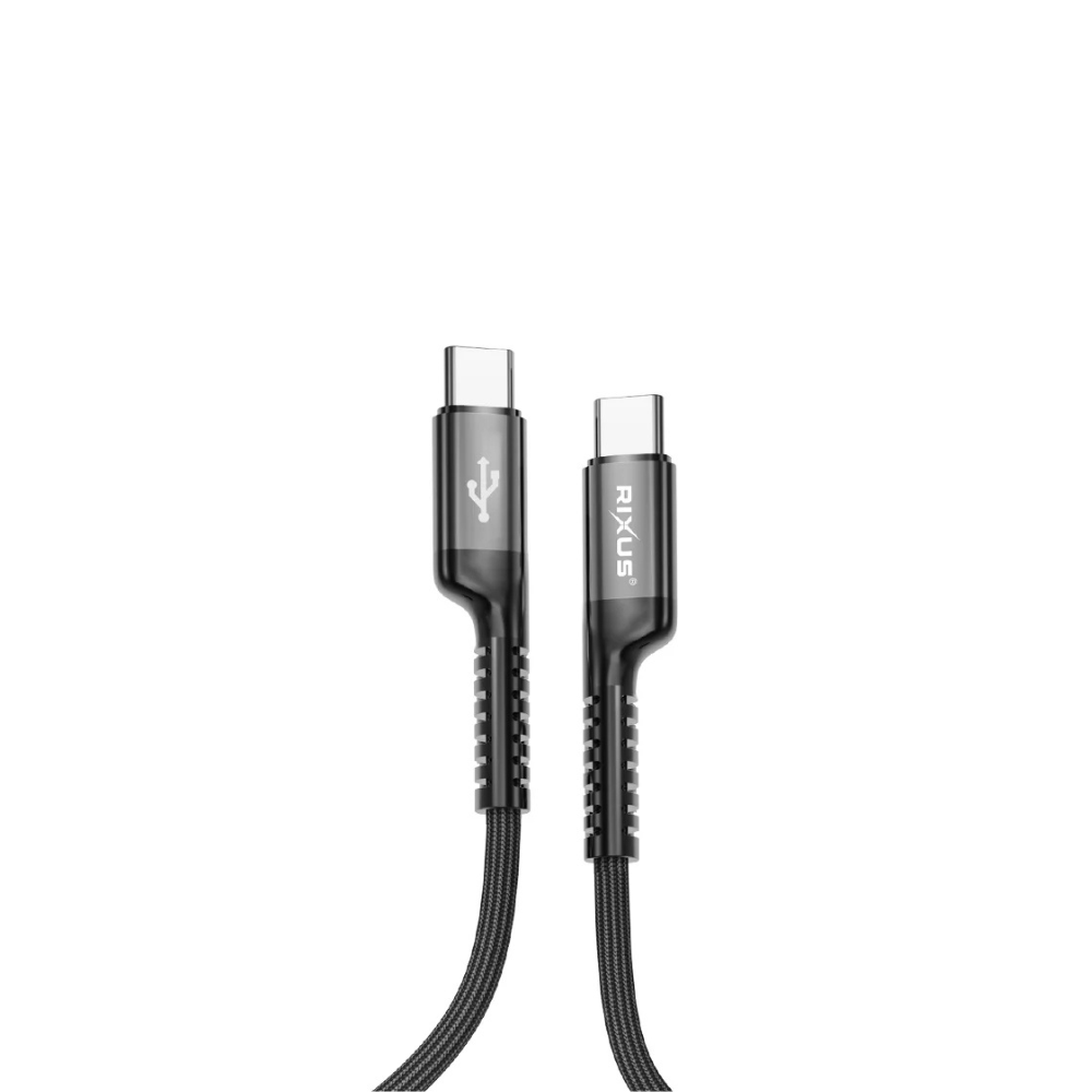 Rixus Udtrækkeligt USB-C til USB-C Opladerkabel (60W) - 1 - reFix.dk