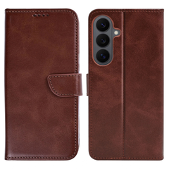 Samsung S26 FE Cover – Læder Flip Cover med Kortholder - Brun - reFix.dk