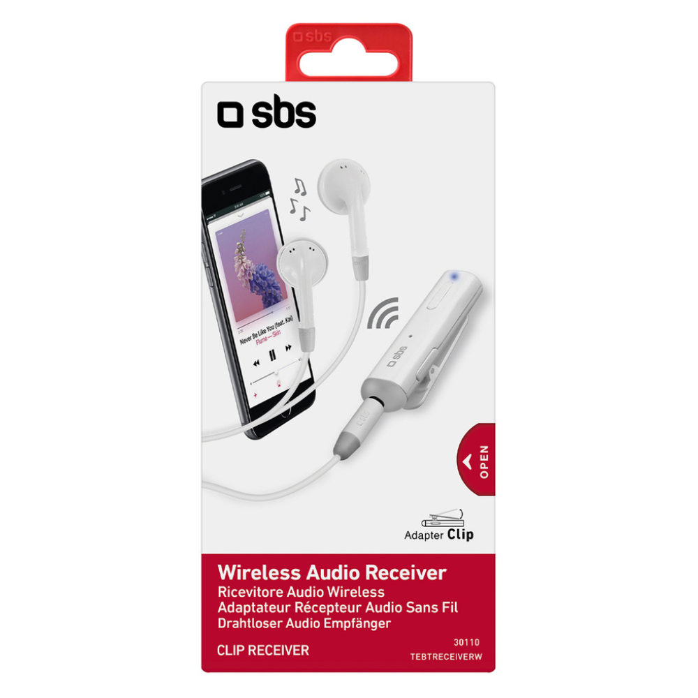 SBS Bluetooth Audio Receiver til Stereoanlæg - Hvid - Pakkens indhold - reFix.dk