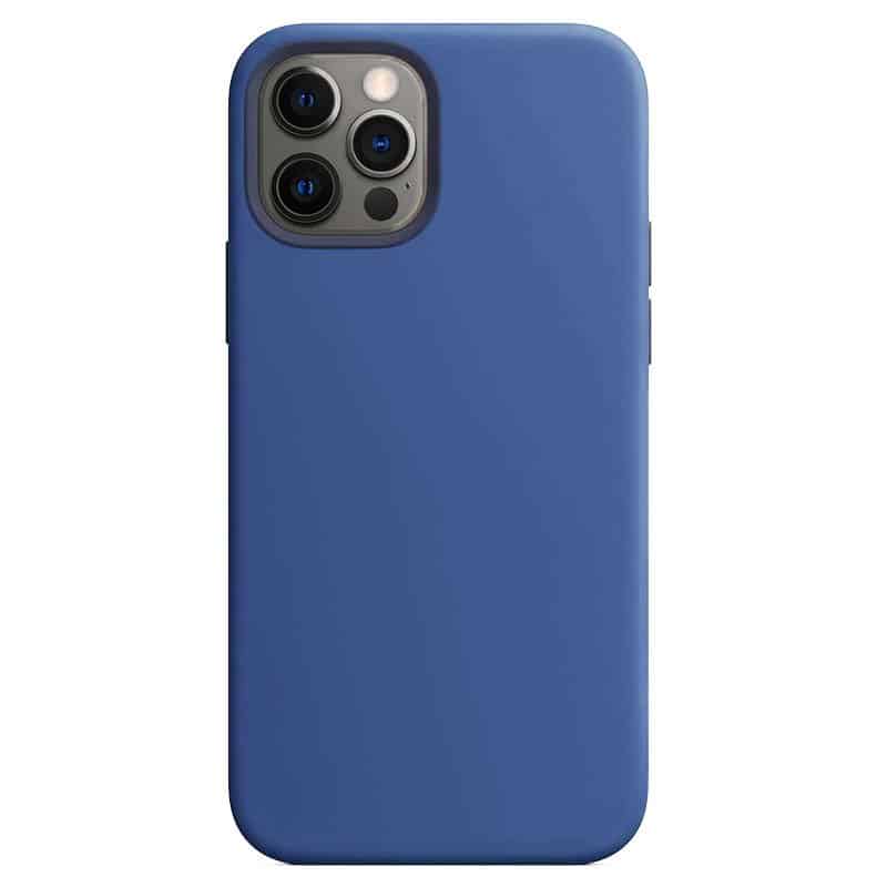 Silikone cover til iPhone 12 | 12 Pro blå - reFix.dk