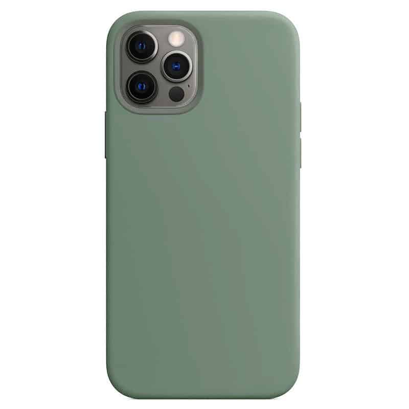 Silikone cover til iPhone 12 | 12 Pro midnight green - reFix.dk