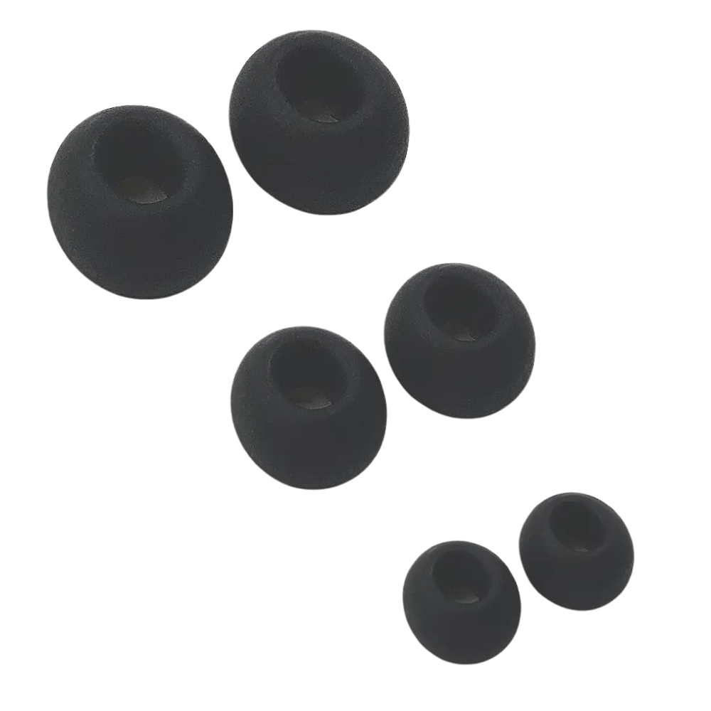 Silikone Ørepropper til In-Ear Høretelefoner – S / M / L – 6 stk. - Sort - 1 - reFix.dk