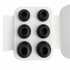Silikone Ørepropper til In-Ear Høretelefoner – S / M / L – 6 stk. - Sort - reFix.dk