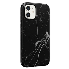 Marble cover til iPhone 12 / 12 Pro - sort marble - reFix.dk