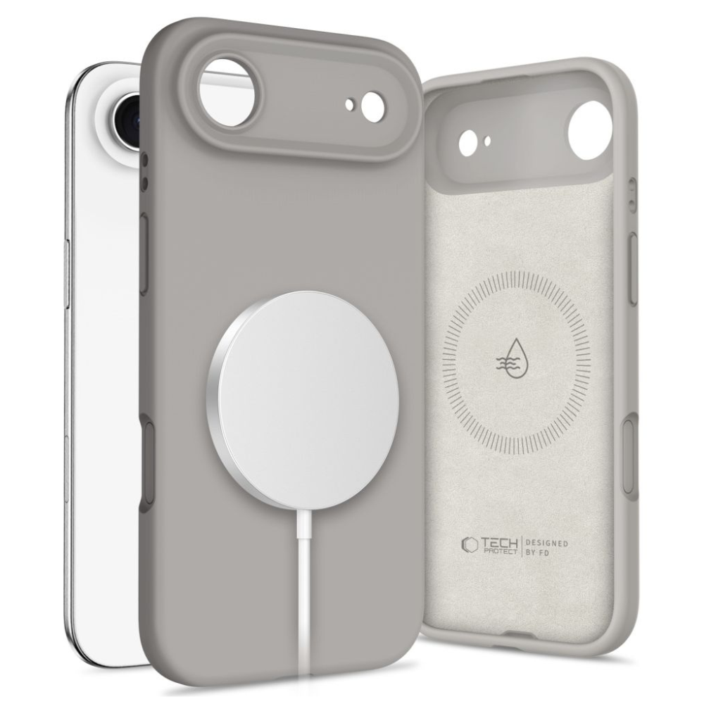 Tech-Protect Silikone MagSafe cover til iPhone 17 Air - Grå - reFix.dk