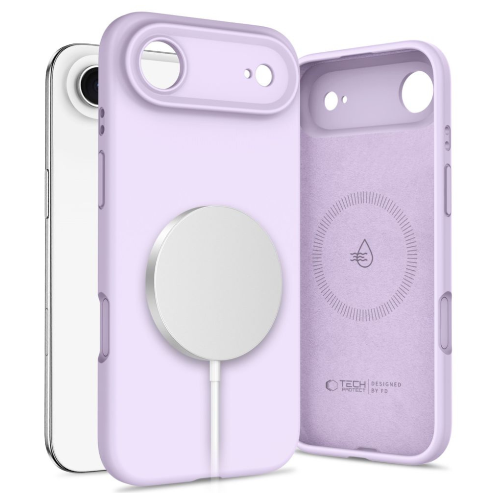Tech-Protect Silikone MagSafe cover til iPhone 17 Air - Lilla - reFix.dk