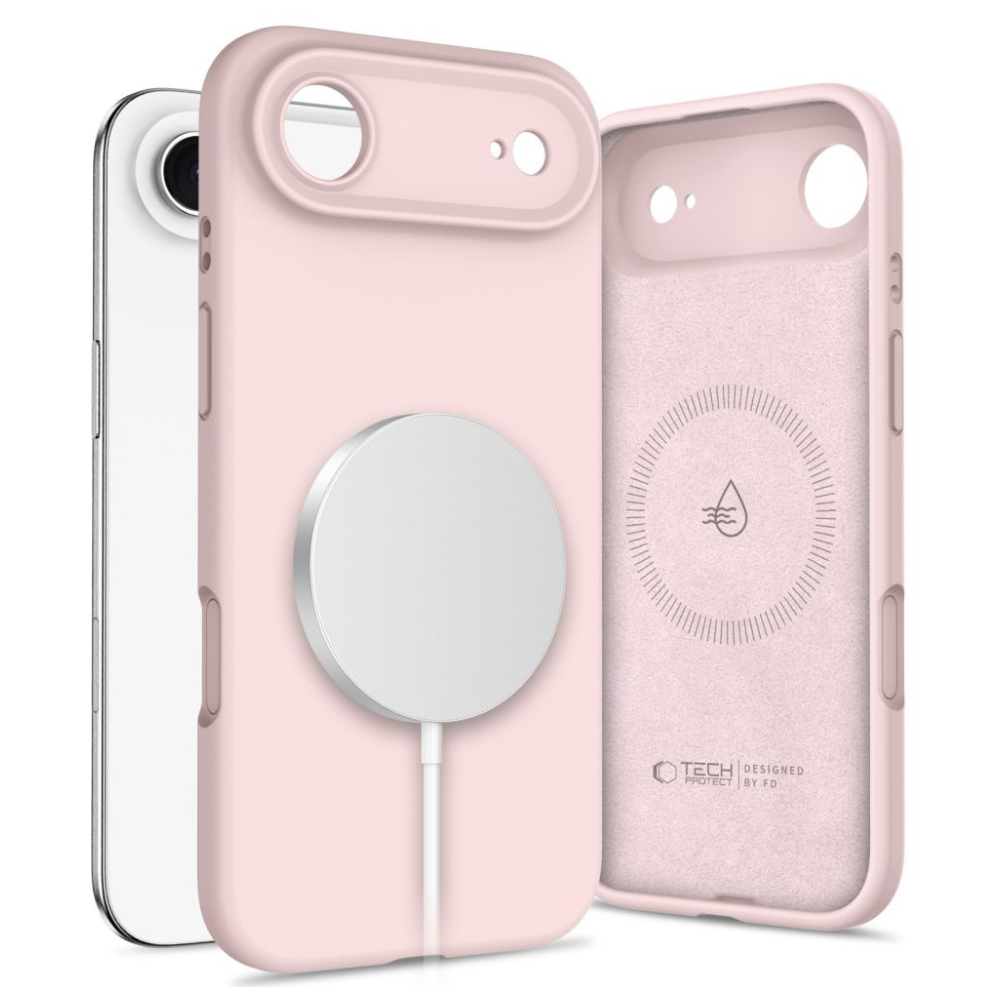 Tech-Protect Silikone MagSafe cover til iPhone 17 Air - Pink - reFix.dk