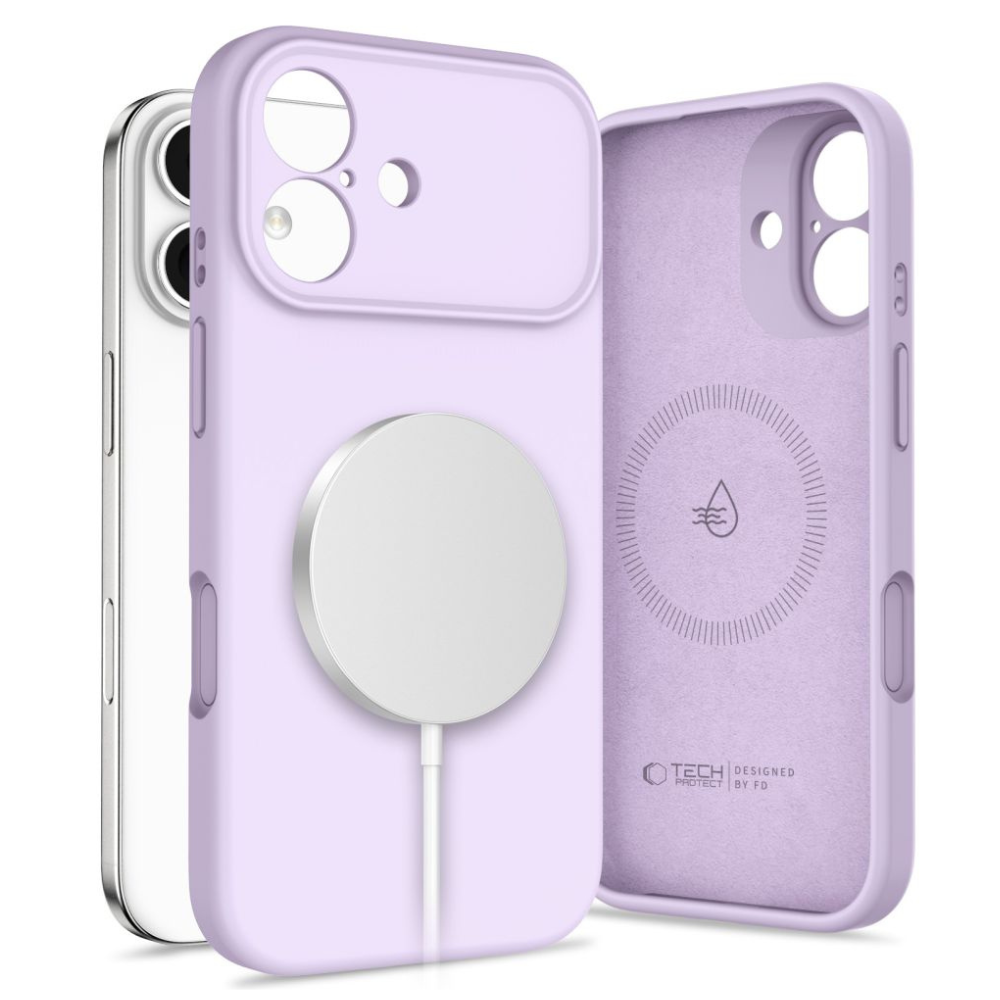 Tech-Protect Silikone MagSafe cover til iPhone 17 - Lilla - reFix.dk