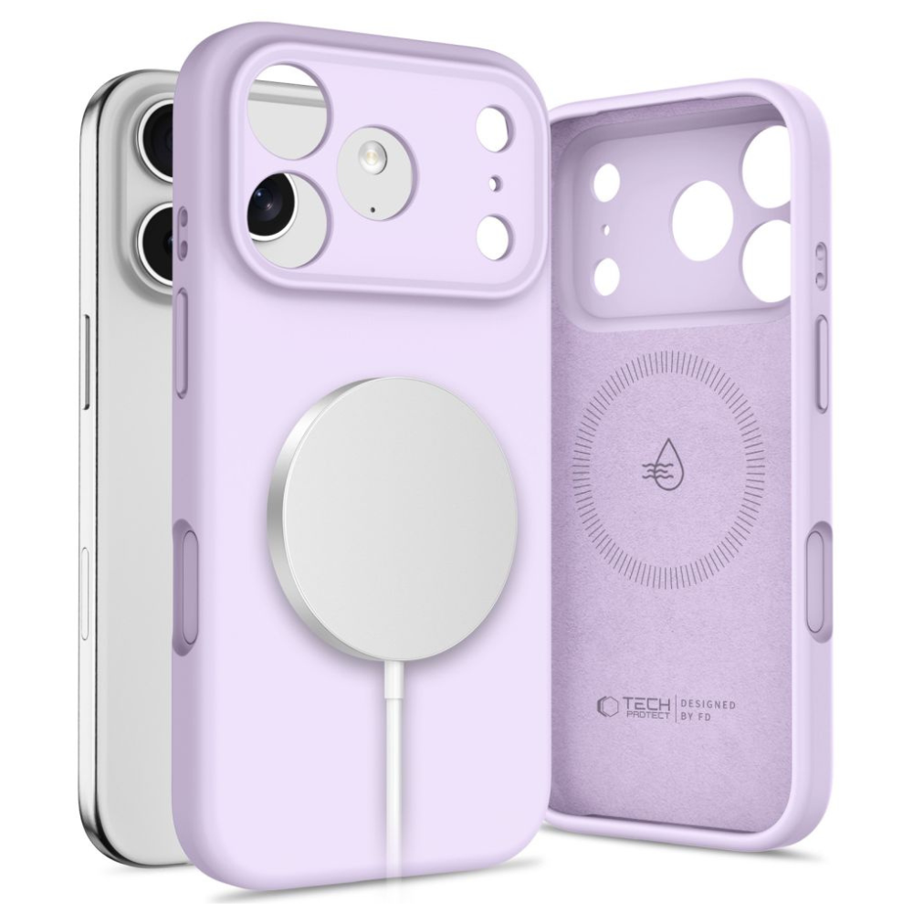 Tech-Protect Silikone MagSafe cover til iPhone 17 Pro Max - Lilla - reFix.dk