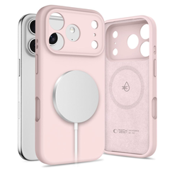 Tech-Protect Silikone MagSafe cover til iPhone 17 Pro Max - Pink - reFix.dk