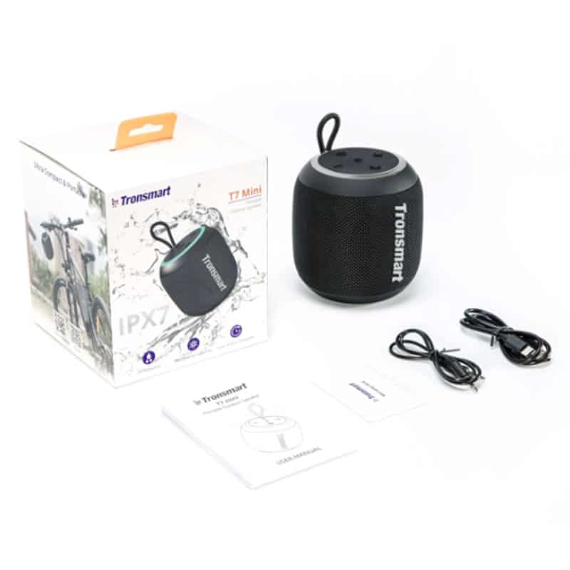 Tronsmart T7 Mini Bluetooth højttaler - Sort - Pakkens indhold - reFix.dk
