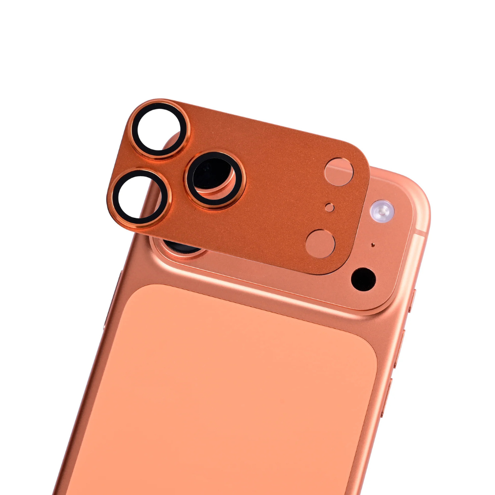 Ultra Clear Kameralinse Beskyttelse til 17 Pro Max - Orange - reFix.dk