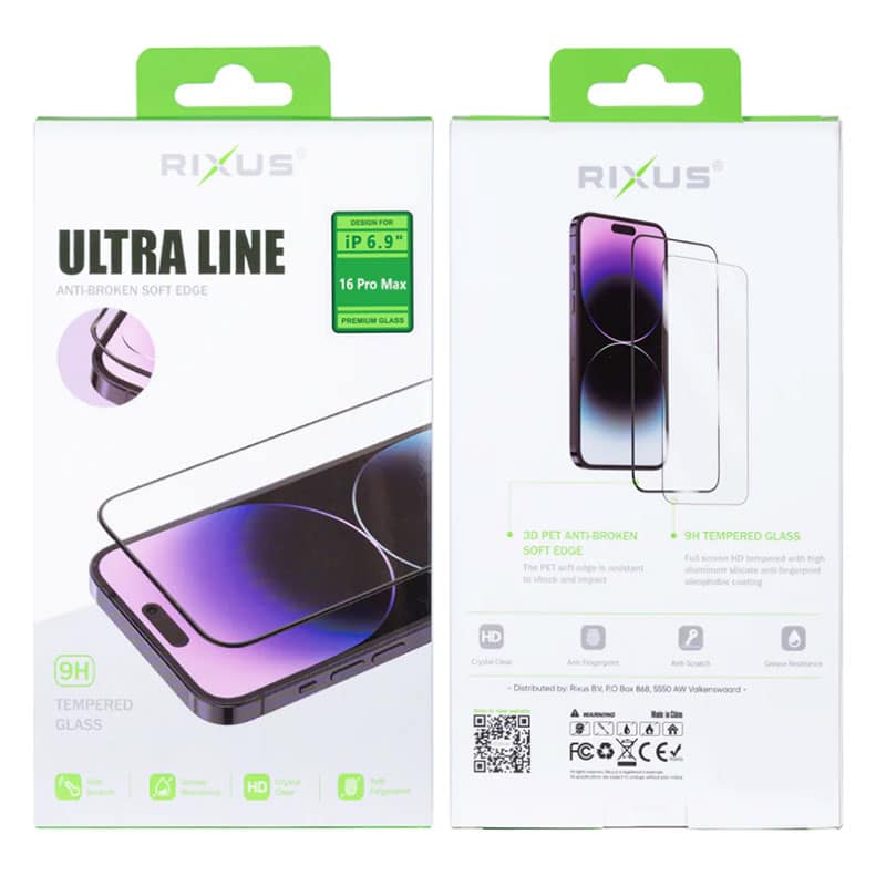 Ultra tynd full cover skærmbeskyttelse til iPhone 16 Pro Max
