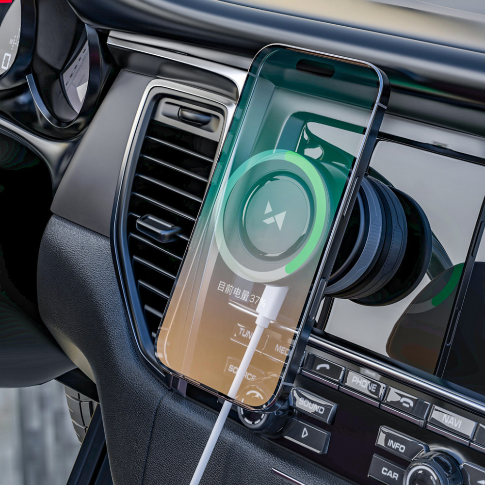 Wozinsky Mobilholder med Qi Oplader til Bilen - 4 - reFix.dk